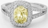 Yellow Sapphire Pave Diamond Rings