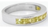 Channel Set Yellow Sapphire Band
