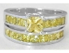 Yellow Sapphire Princess Cut Rings