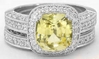 Yellow Sapphire Engagement Set
