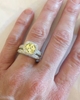 Yellow Sapphire Engagement Ringa and Wedding Band