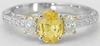 Oval Yellow Sapphire Ring Platinum