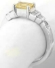 Radiant Cut Yellow Sapphire and Diamond Ring