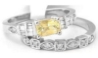 Yellow Sapphire Engagement Rings with Matching Band