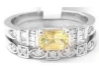 Yellow Sapphire Ring with matching band