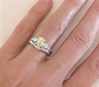 Yellow Sapphire Ring and Wedding Bands