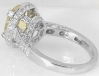 Gallery View of Fine Natural Yellow Sapphire Diamond Halo Ring in 14k