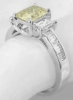 Yellow Sapphire Baguette Diamond Engagement Rings