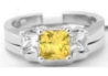 Yellow Sapphire Ring and Band