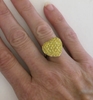 Pave Heart Yellow Sapphire Ring no diamonds
