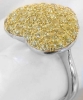 Fine Heart Yellow Sapphire Ring in White Gold