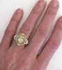 2.31 ctw Unheated Yellow Sapphire and Diamond Ring in 14k white and yellow gold - SSR-5954
