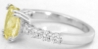 Classic  Oval Yellow Sapphire Ring with Diamonds in the Band