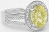 Oval Yellow Sapphire Rings